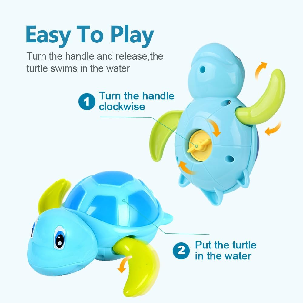 Bath toy swimming turtle