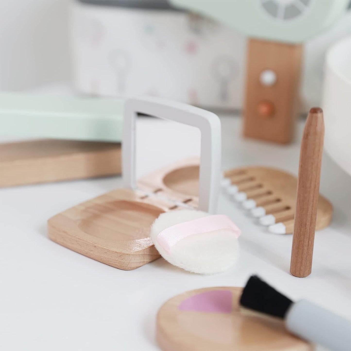 wooden makeup toy