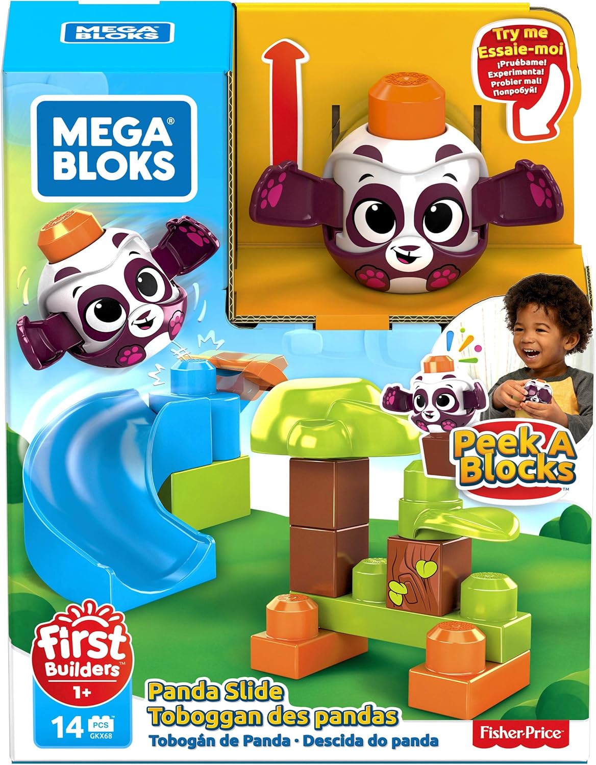 Mega Blocks Peek A Blocks Launch ‘N Slide Assortment Of 2 Gkx66, Multicolour