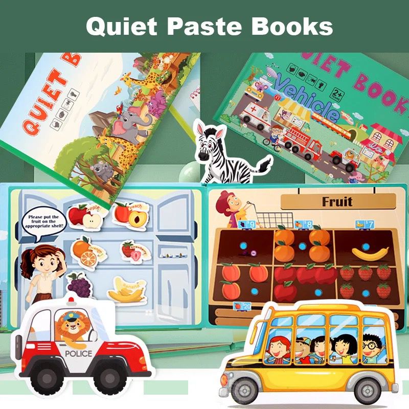 Quiet Book for Toddler (4 books )